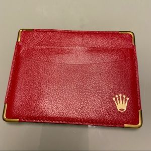 Rolex card holder red